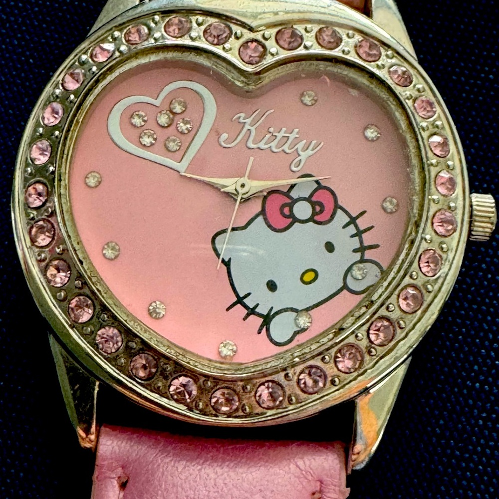 Lovely Hello Kitty Pink Rhinestone Watch